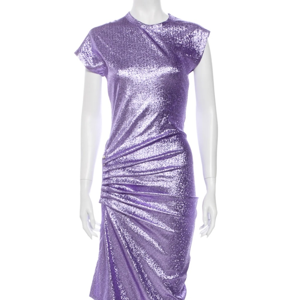 Paco Rabbane Purple Glitter Dress
